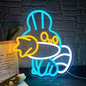 1pc Anime Fish Neon sign LED Neon Lights USB Powered Night Lighting Tool Anime Neon Light Adjustable Brightness Perfect for Bedroom, Living Room, Men's Private Space, Bar, Kids Room, Game Room, Club, Christmas Gift