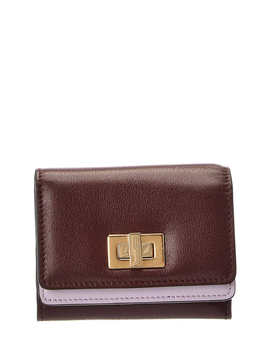 FENDI Way Small Leather Trifold Wallet