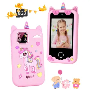 Boys Girls Kids Phone Toy with Camera Video Music and Fun Stories Toddler Girl Toy for Ages 3 to 12 Educational Learning Games Brain Teaser Mini Toddler Toy with Classic Stories and Countries Landmarks Thanksgiving Gift Alphabet with Built in 8GB Card