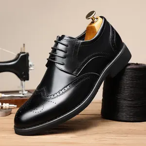 Men's large-size fashion formal shoes round toe low-top shoes business classic fashion shoes casual leather shoes 6661