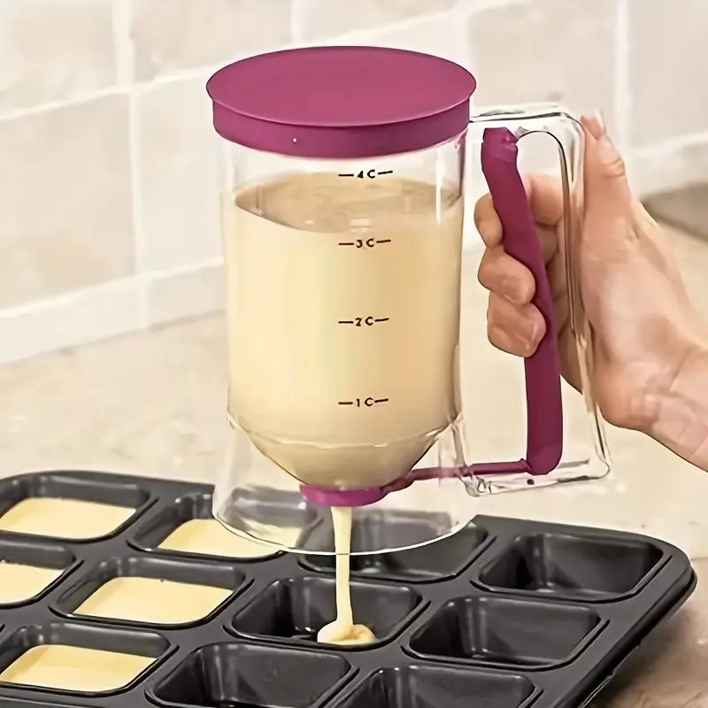 Handheld batter dispenser, dispenser funnel, cake mixing ball, funnel batter measuring cup, pastry dough dispenser with graduated measurements, Kitchen Gadgets