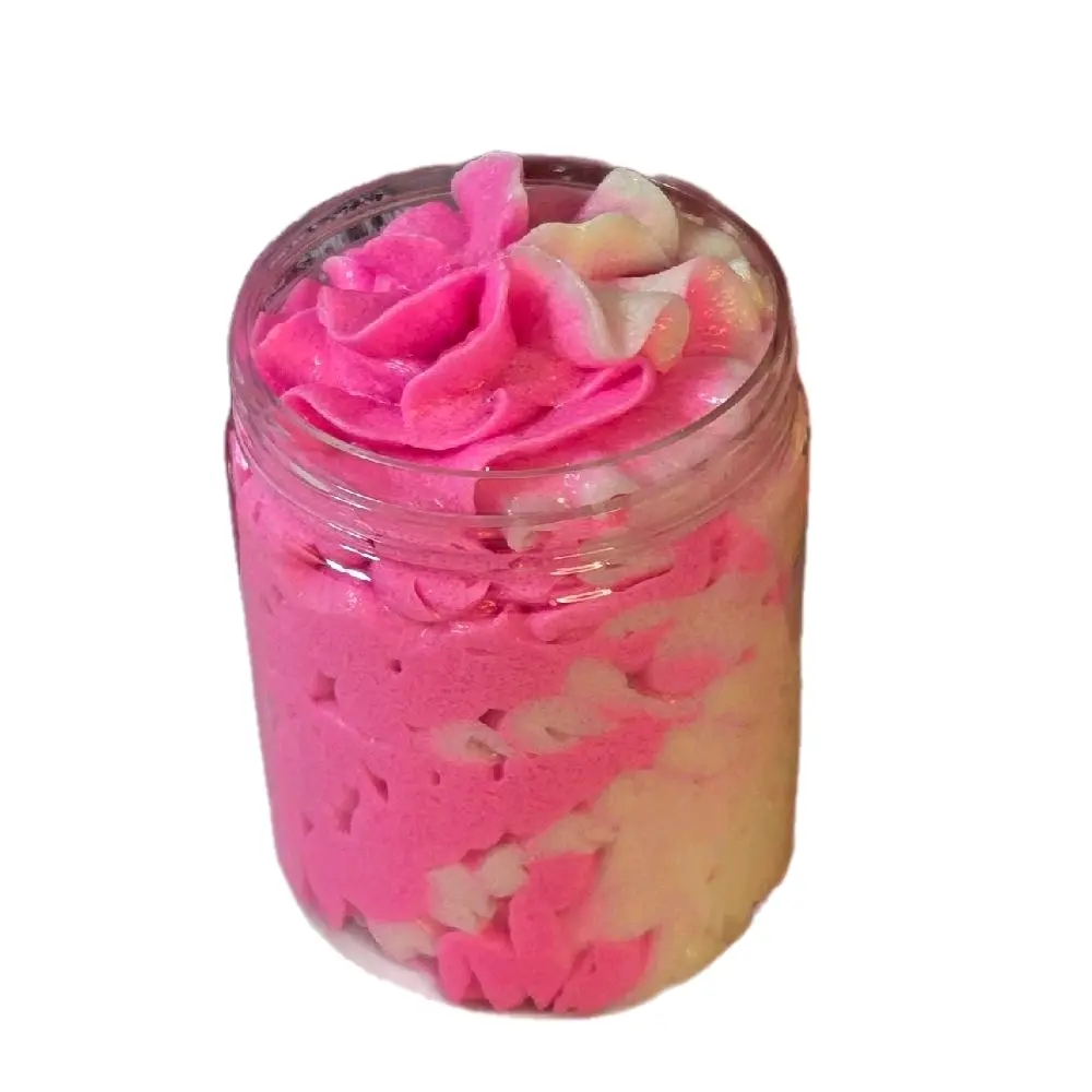 Pink Strawberry Whipped Sugar Scrub with Shea Butter - Hydrating Exfoliating Body Moisturizer, Gentle Cleanser for Smooth, Sensitive Skin, Restore Polish in a Jar, Skin Repair, Adults, None, 24 Months