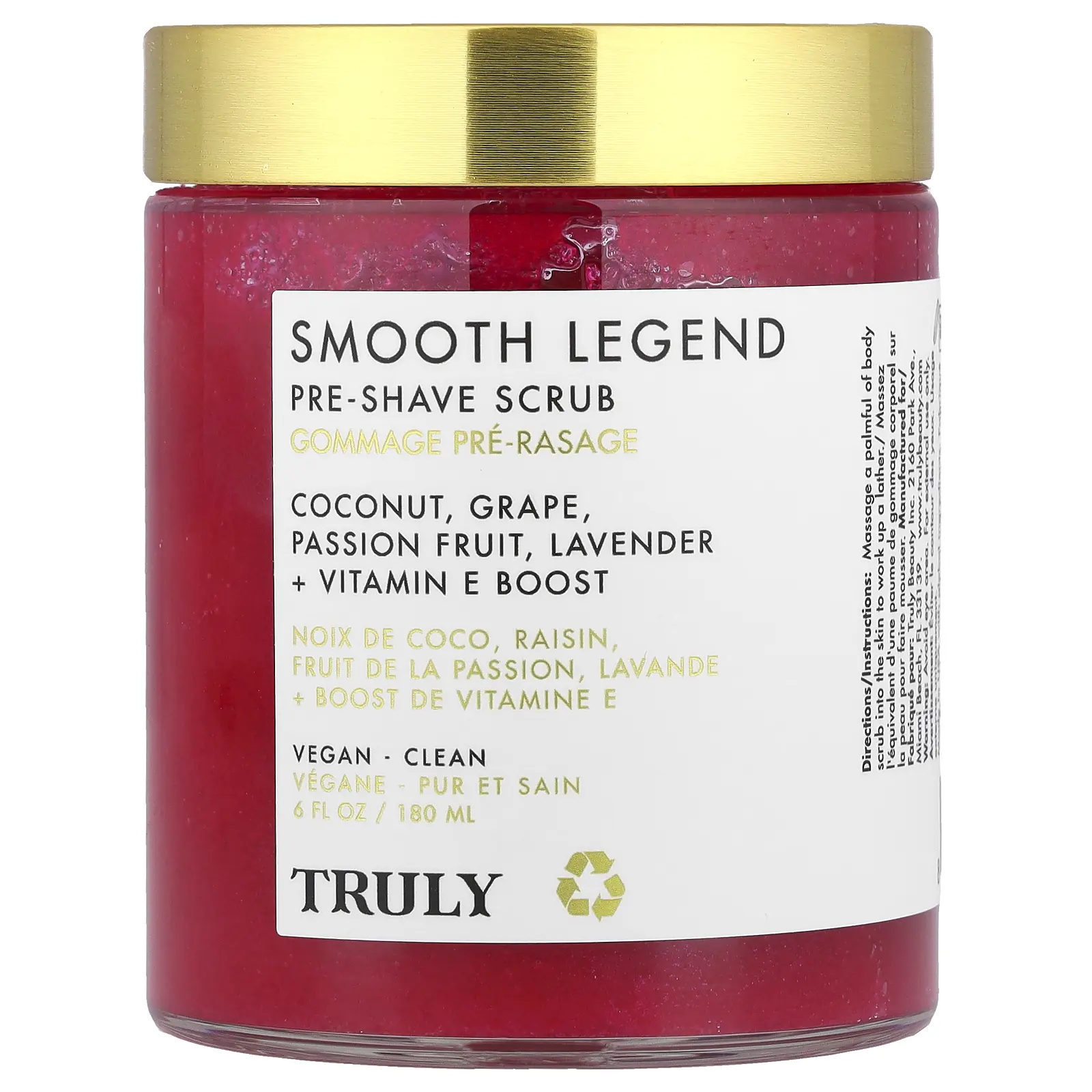 Truly Beauty Smooth Legend Pre-Shave Scrub, 6 fl oz (180 ml)