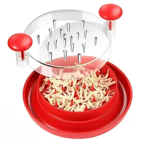 [Clearance Price] Adhiper Chicken Shredder - Visual Kitchen Meat Shredding Tool with Anti-Slip Grip Strips Clear Housing & BPA-Free Design for Chicken Pork & Beef Utensils