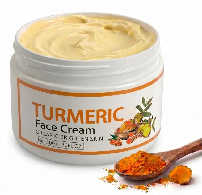 Turmeric Face Cream Lightweight Daily Moisturizer with Turmeric Extract, Hydrating Face Cream for Smooth, Refreshed Looking Skin, Day & Night Facial Moisturizer
