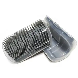 2 Pack Softer Self Groomer with Catnip Wall Corner Massage Comb Scratcher Grooming Brush Tool for Long & Short Fur Kitten Cats Dogs