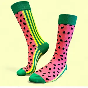 Wacky Tacky Watermelon Sock - Fun & Quirky Design for All Seasons - Ideal for Casual Wear - Simple Yet Distinctive Pattern