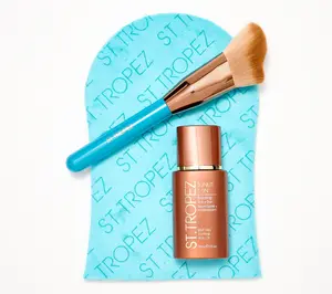 St. Tropez Self-Tanning Express Face Sunlit Skin w/ Contour Brush