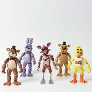 5 Inch Freddy Bonnie Chica Foxy Nightmare Articulated Toy Figure With Original Box