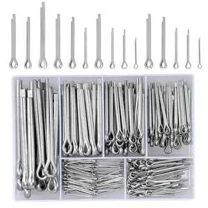 230 count Cotter Pins Assortment Kit - Q195 Carbon Spring- Open Screw retaining pin, U-Shaped pin, locating pin Fastener