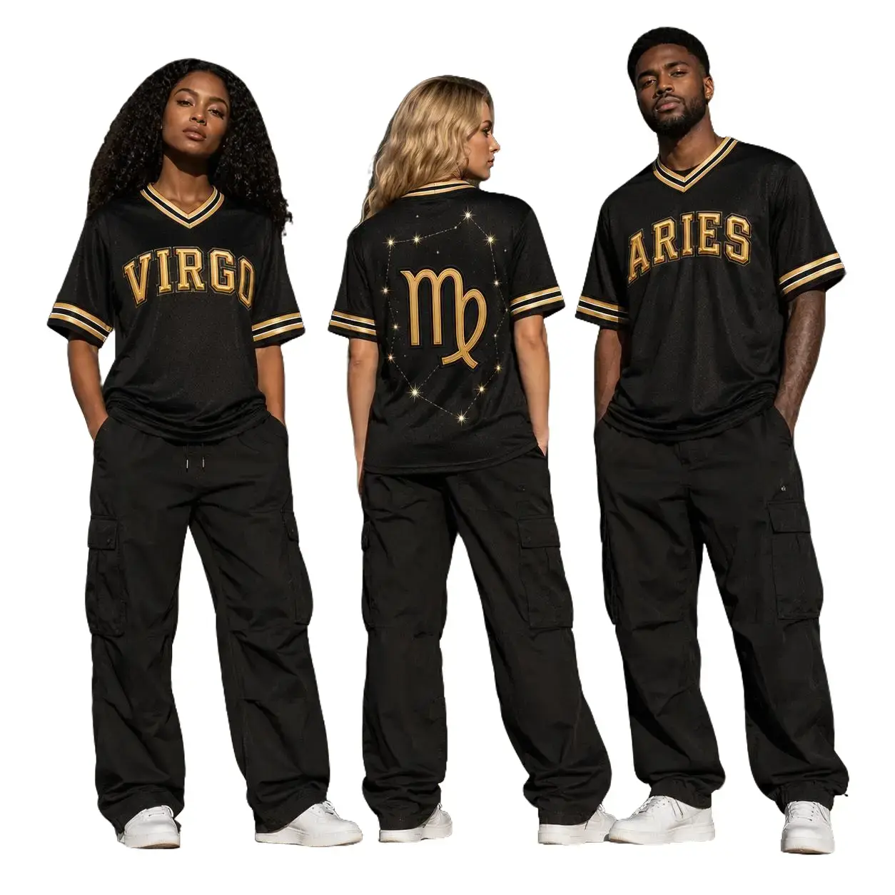 Zodiac Constellation Baseball Jersey – Unisex Astrology Graphic Shirt, Vintage Horoscope Streetwear Gift