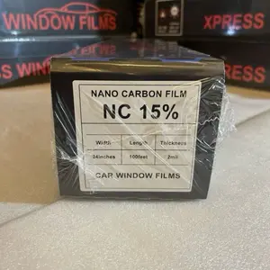 XPRESS WINDOW FILMS - 24” x 100 Ft Roll -  15% 2 Ply Window Tint NANO CARBON