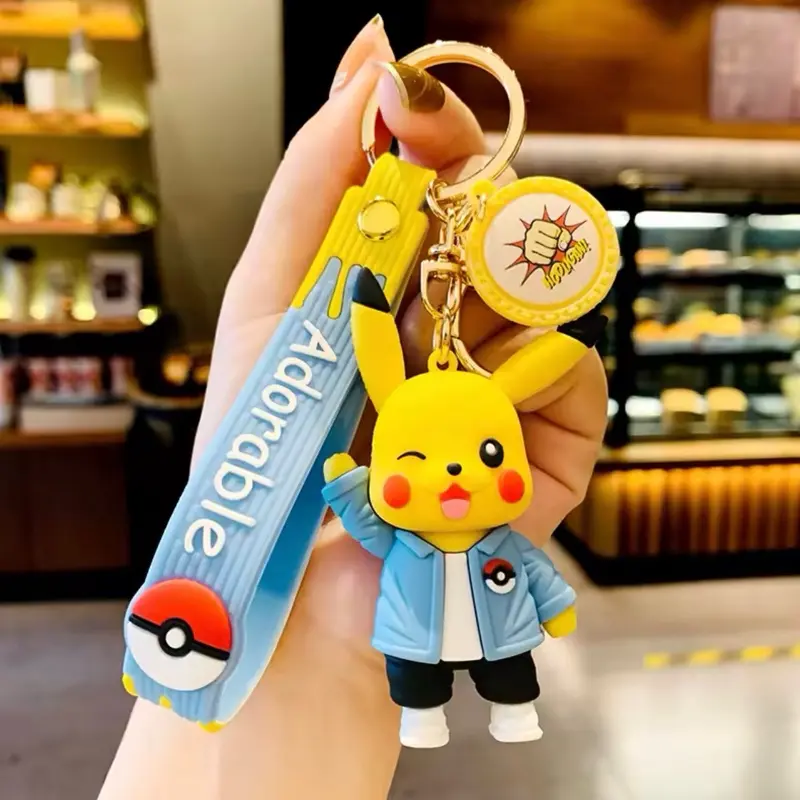 Pikachu in Clothing Pokemon Keychain Version 3 Blue Jacket