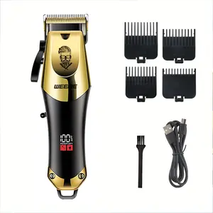Weeme 1 pc/4 Pieces Men's Professional Electric Shaver Set, Multifunctional Hair Shaver, USB Rechargeable, Cordless Shaver, T-Head Trimmer, Razor, Nose Hair Clipper, Holiday Gift, Rechargeable Shaver Machine