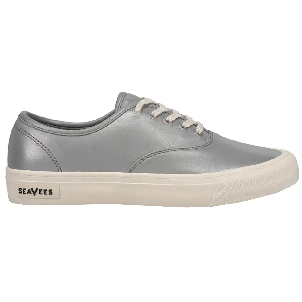 SeaVees Womens Legend Metallic Lace Up Sneakers Shoes Casual - Silver