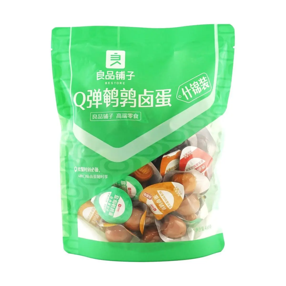 BESTORE Braised Quail Eggs Snack - 400g Assorted Flavors (Salty, Savory, 5 Spice, Spicy) Ready-to-Eat Pantry Foods