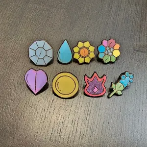 Wooden Pokemon Badge Pins