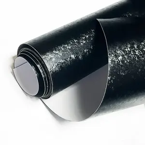 Premium Matte Black Carbon Vinyl Wrap With Air Release Bubbles Free Self Adhesive DIY Car Sticker Decal Wrapping