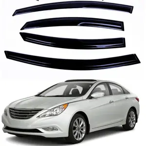 Fits Hyundai Sonata 2011-2014  Safe  Window Visor Set - Sun, Rain, and Vent Protection, 4- Window Deflector Guard Kit