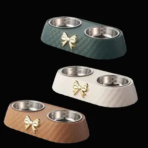 Stainless Steel Pet Double Bowl