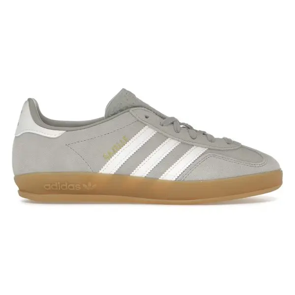 adidas Gazelle Indoor Grey Cloud White Gold Metallic - Men’s Shoes