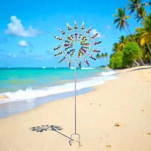 Magical 3D Metal Wind Spinners - Heavy Duty Windmill Garden Ornament with Rotating Blades,Wind Powered Wind Sculptures,for Yard Garden Patio Decoration, Outdoor Garden Accessories