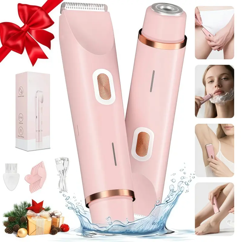 Home USB hair removal dual head electric Cordless Body Shaver, portable painless hair removal device, electric women's bikini shaver, Bikini Trimmer, Body Hair Trimming, suitable for shaving legs, arms, and armpits