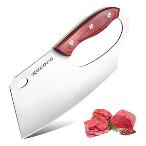 ROCOCO Meat Cleaver, Professional Kitchen Chef Knife, Unique Effort-Saving Design, Ideal for Cutting Meat and Vegetables, Perfect Gift for Thanksgiving and Christmas.