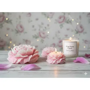 Huge Peony Candle | Sculptural Soy Wax by Crazy About Candles