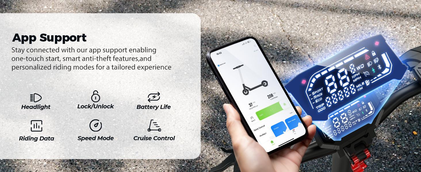 【Holiday Haul】Off-Road Electric Scooter for Adults, 2000W Motor 28 MPH Top Speed 37 Miles Long Range 11" Off-Road Pneumatic Tires, Dual Disc Brakes, Front & Rear Dual Suspension, Turn Signals & APP Control, Foldable E-Scooter with NFC Unlock 【Holiday Haul】Off-Road Electric Scooter for Adults, 2000W Motor 28 MPH Top Speed 37 Miles Long Range 11" Off-Road Pneumatic Tires, Dual Disc Brakes, Front & Rear Dual Suspension, Turn Signals & APP Control, Foldable E-Scooter with NFC Unlock