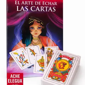 Combo The Art of Reading Cards Book and Pack Spanish Card - Spanish Deck Tarot Techniques & Intuition Tips for Beginners & Experienced Readers