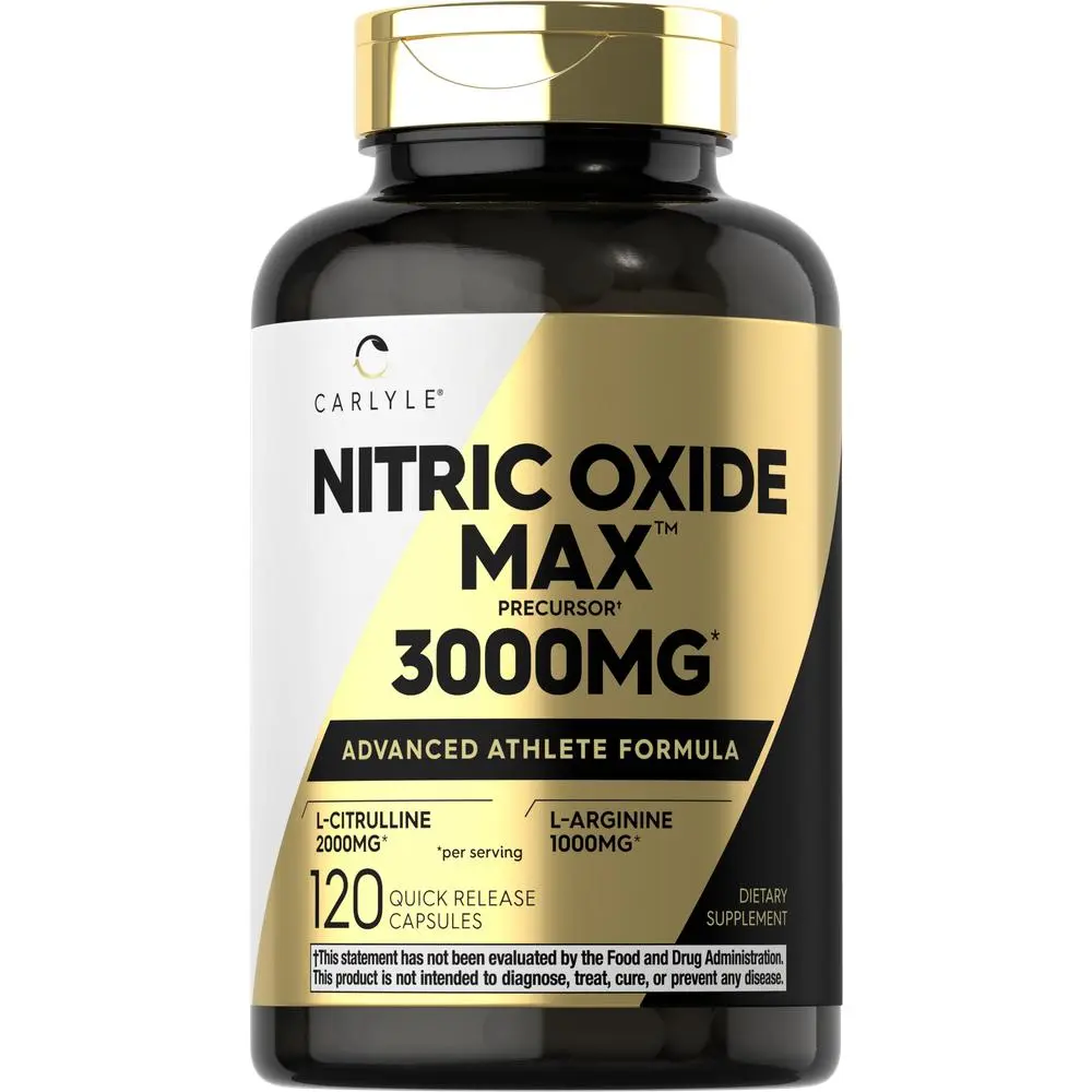 Carlyle Nitric Oxide Supplement 3000mg - For Men and Women - 120 Capsules - Pre Workout with L-Arginine & L-Citrulline - Non-GMO, Gluten Free Carlyle Nitric Oxide Supplement 3000mg - For Men and Women - 120 Capsules - Pre Workout with L-Arginine & L-Citrulline - Non-GMO, Gluten Free