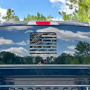 Camo Edition American Flag Decal, Universal-Fit Rear Truck Window Sticker