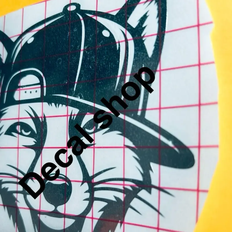 Fox with backward hat decals decal sticker