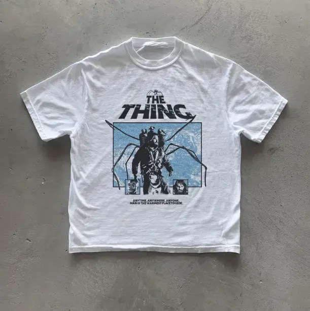 y2k The Thing T-Shirt, Sci-Fi Movie Tee, Graphic Tees Gothic Grunge Y2k Emo Scene Amity Affliction Style Clothes Men Women Streetwear
