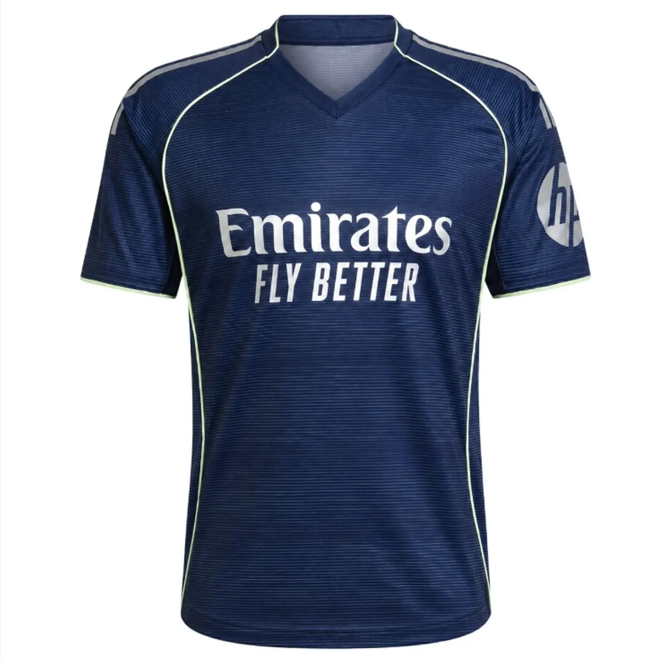 [FULL LOGO] - REAL 2025/26 Away Soccer Jersey | Unisex Navy Blue Football Shirt with Silver Accents - Personalized on Request