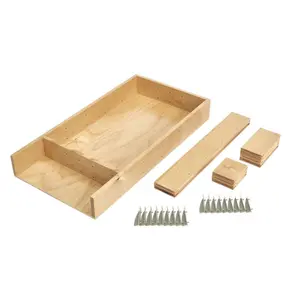 Rev-A-Shelf Customizable Drop In Kitchen Cutlery Drawer Organizer, Boxes Wood