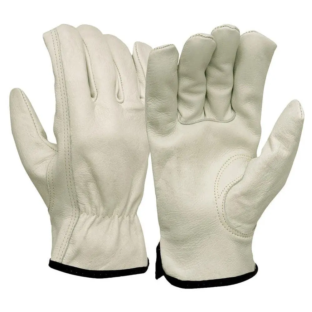 Pyramex GL2004K Grain Cowhide Leather Driver Gloves w/ Keystone Thumb