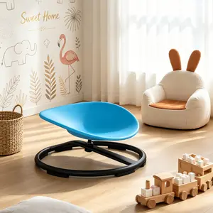 [SummerVibes] Sensory Spinning Chair for Kids: Anti-Slip Metal Base Indoor Swivel Seat for Sensory Training & Fun Furniture