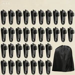 Reusable Tarp Fasteners and Clips, 36-Piece Locking Grip Set, Heavy-Duty Tarpaulin Clamps for Canopy Tent and Pool Cover, Secure Windproof Hold for Shelter and Awning, Durable Reusable Fastening Accessories
