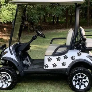 Paw prints Cart Stripe kit club car Golf carts 3 M Vinyl Sticker animal prints Decal cars truck rv and more