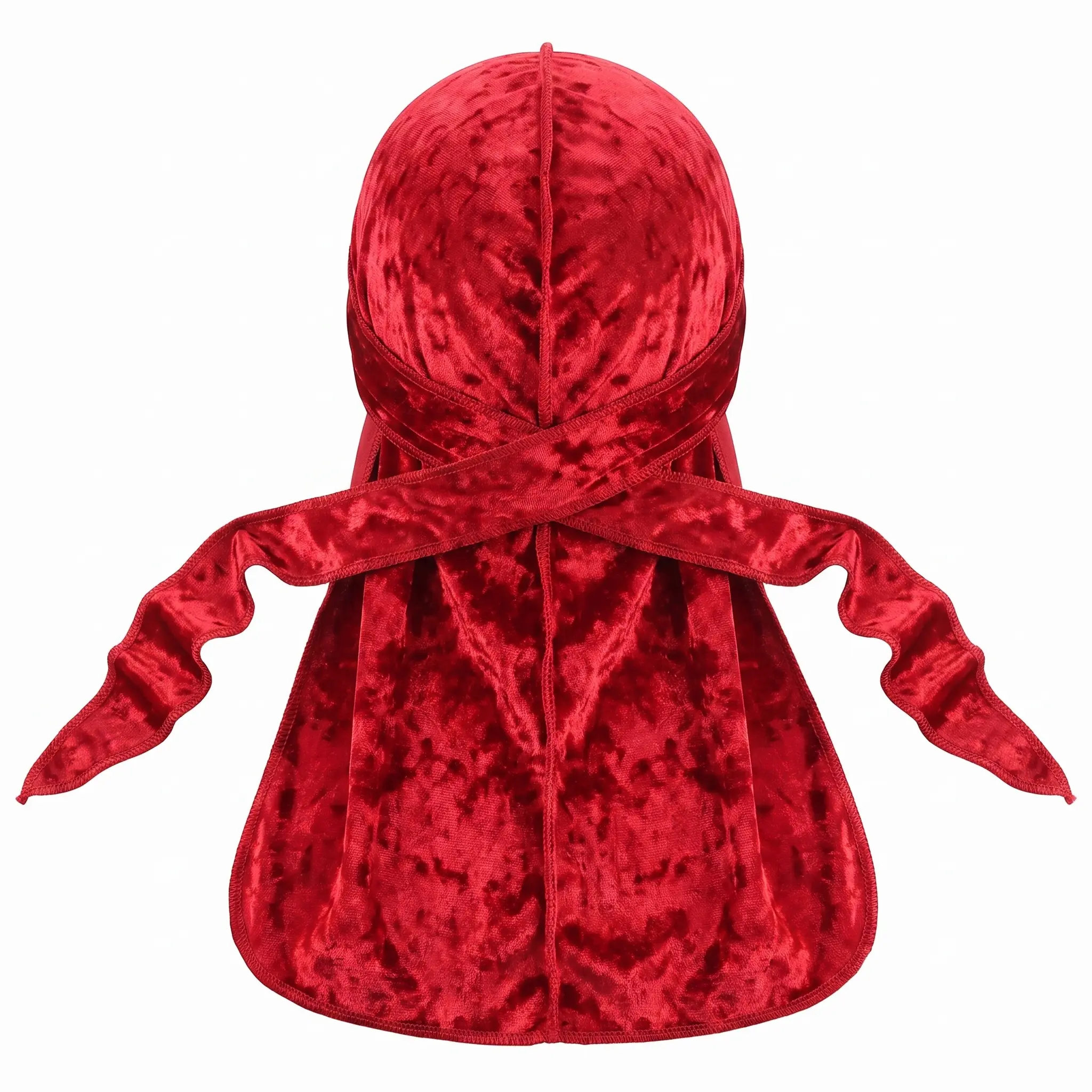 Premium Crushed Velvet Red Durag