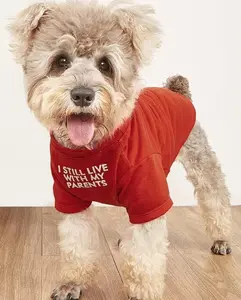 Cute  Clothes, T Shirt for Medium Dogs. Clothes for Small Dogs Girl Boy,Puppy.Breathable Soft  Costume Pet Dogs Cats,Pet Pullover Jumper, Clothes XXL-(19~23lb),Chest~21.5",Red,Parents