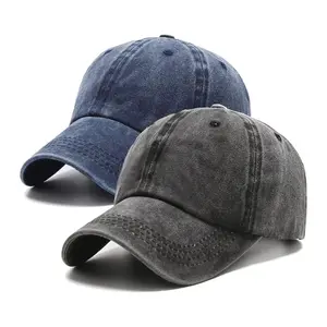 2-Pack Vintage Washed Baseball Caps - Distressed Dad Hat for Men & Women, AdjustableCasual Style