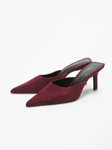 Women's Elegant Pointed Toe Stiletto Mules, Stylish Slip - On High - Heel Slides in Multiple Colors, Ideal for Party, Evening Events, Date Nights, Daily Wear & Casual Outings, Must - Have Trendy Footwear for Fashion - Forward Ladies