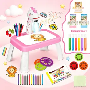 Drawing Projector for Kids, Art and Crafts, Drawing Board with Music, Color Pens Ideal Toy for 3+ Year Old Girls & Boys (Unicorn Kit)