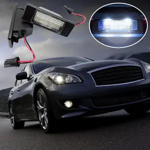 💡🚗 2PCS LED License Plate Light | For Infiniti Q50 & Nissan Models ✅18 SMD 6500K White Light ✅Error-Free Operation ✅Durable ABS Material | License Plate Lighting Upgrade!