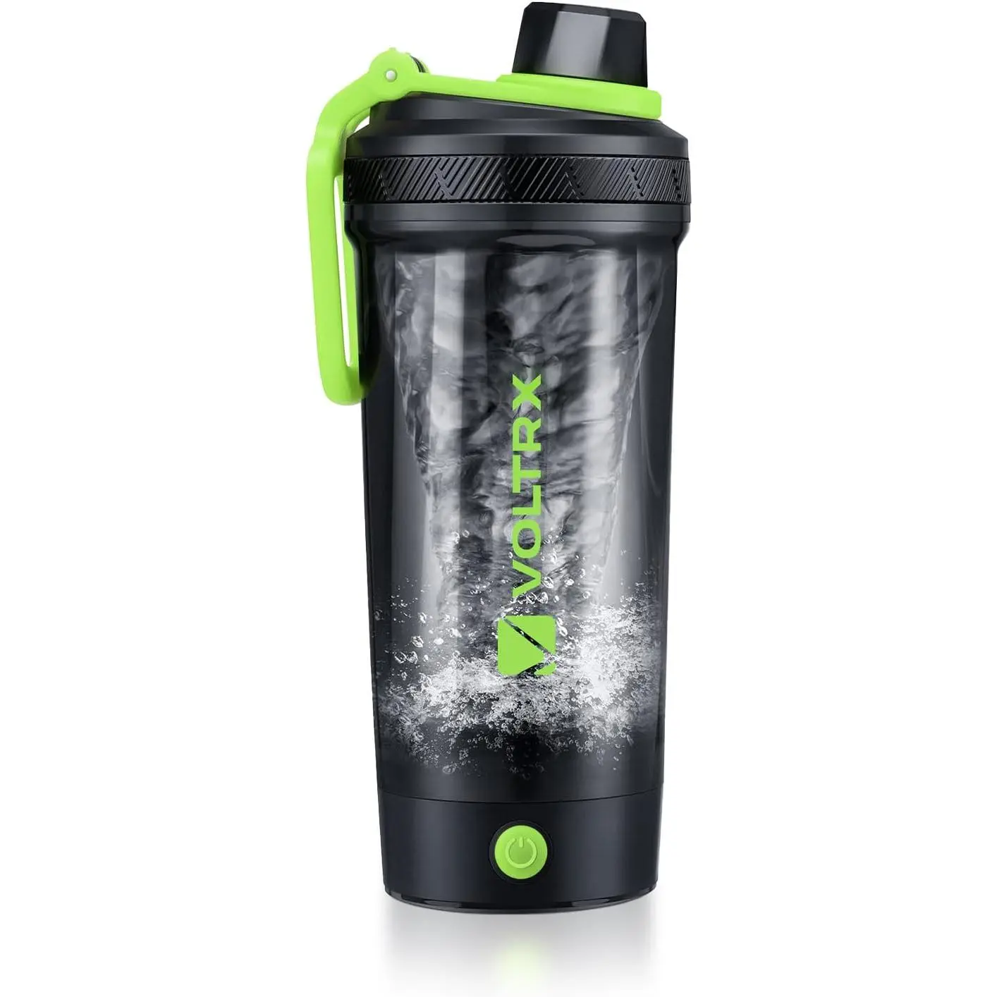 VOLTRX Single Round Gallium USB-C Rechargeable Electric Protein Mixer Shaker Bottle, 24oz BPA-Free Tritan Material for Protein Shakes, Meal Replacements - Home Organizer, Stars