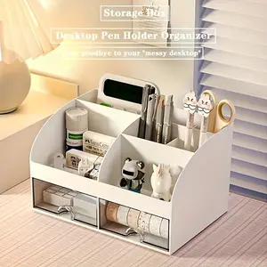 Desktop Organizer Box, Drawer-Style Multi-Compartment Design, Office Supplies Storage, Cosmetics and Miscellaneous Items, Simplify Your Desk