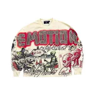 Mixed emotion Rinestono Men's Hoodies for Men Women Y2K CONDITIONS Vintage Hoodies Fashion Streetwear Casual Wears Mixed 2